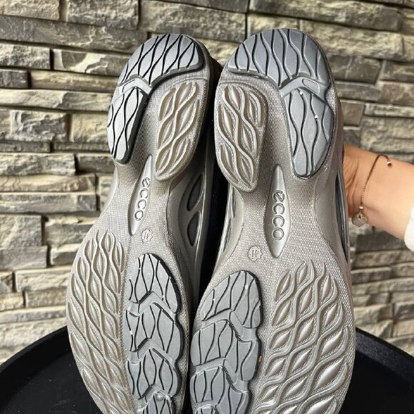 ECCO BIOM Men's Black Leather Sneakers EU 41 Comfort Walking Shoes Casual  Premi - Picture 2 of 7